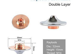 Raytools အမြန်နှစ်ထပ် Nozzles၊ အချင်း:φ32mm