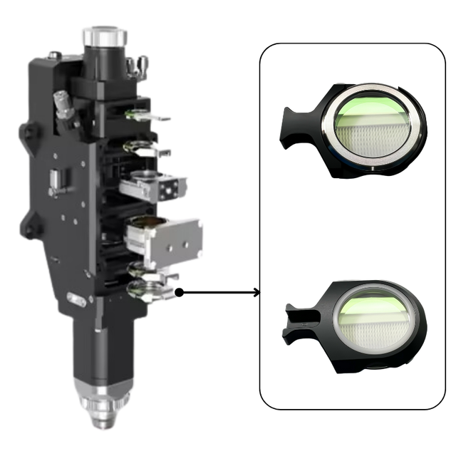 DP.M.Q0078AA Gruppo cassetto lente protettiva originale in fibra ottica per testa di taglio laser BOCI BLT421 F200